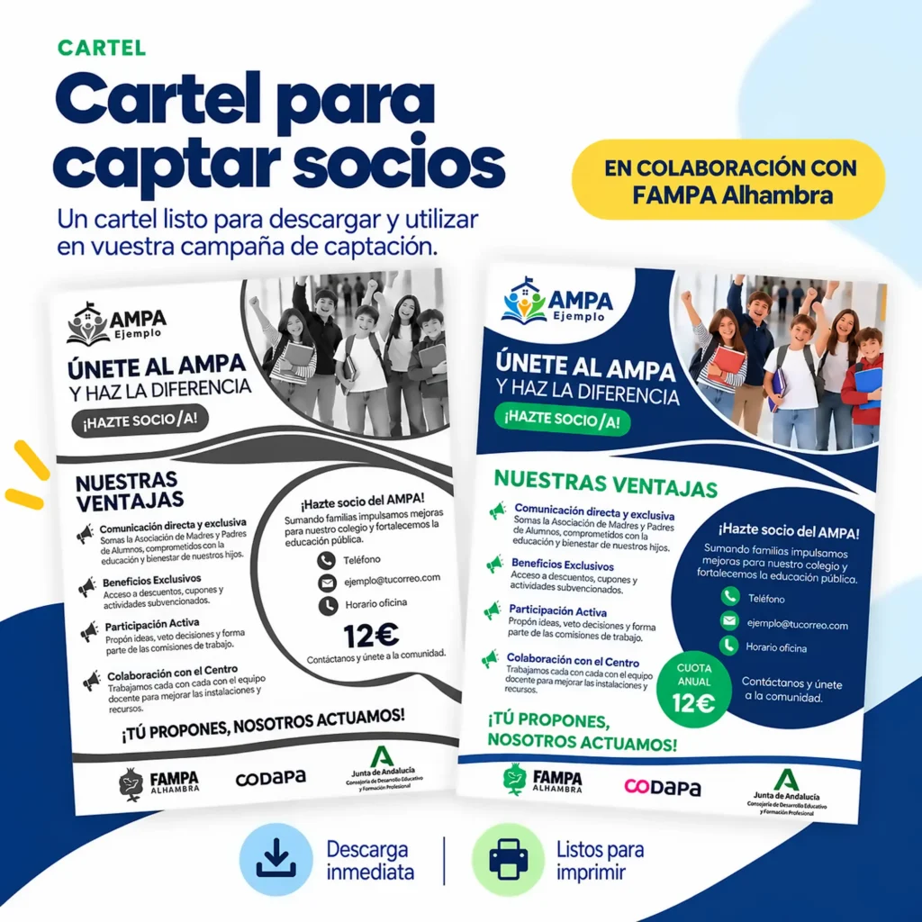 Kit de captación de socios para AMPAS